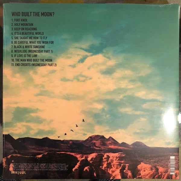 Image of Back Cover of LP - VG+/VG+ - NOEL GALLAGHER'S HIGH FLYING BIRDS, Who Built The Moon? (Sour Mash; JDNCLP27, UK 2017, Gatefold, Inner & Insert, Picture Disc), ,  - 3816250C