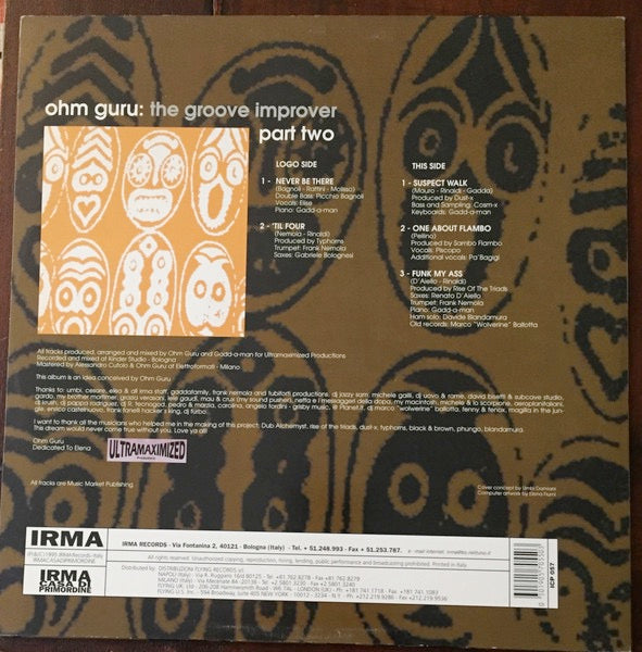 Image of Back Cover of LP - VG/VG - OHM GURU, The Groove Improver (Part Two) (Irma CasaDiPrimordine; ICP 057, Italy 1995), One noticable mark on the B side.,  - 3816220C