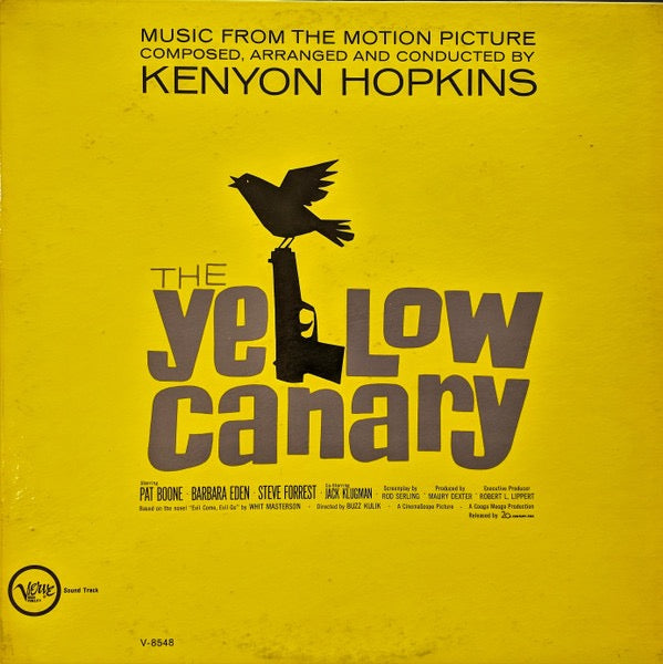 Image of Front Cover of LP - VG+/VG - KENYON HOPKINS, The Yellow Canary (Music From The Motion Picture) (Verve Records; V-8548, US 1963, Pasteback Sleeve), Promo sticker on sleeve.,  - 3816244C