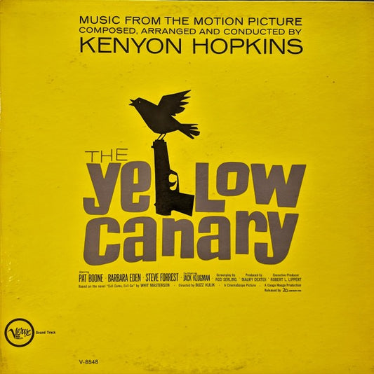 Image of Front Cover of LP - VG+/VG - KENYON HOPKINS, The Yellow Canary (Music From The Motion Picture) (Verve Records; V-8548, US 1963, Pasteback Sleeve), Promo sticker on sleeve.,  - 3816244C