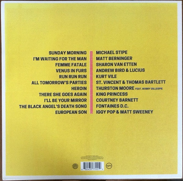 Image of Back Cover of 2xLP - EX/VG+ - VARIOUS, I'll Be Your Mirror (A Tribute To The Velvet Underground & Nico) (Verve Records; B0033527-01, US 2021, Insert), Still In Opened Shrinkwrap With Hype Sticker,  - 3816254C