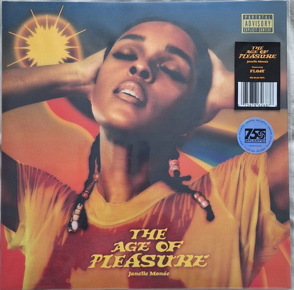 Image of Front Cover of LP - VG+/VG+ - JANELLE MONAE, The Age of Pleasure (Atlantic; 075678626876, Worldwide 2023, Gatefold, Inner & Insert, Blue [Sea Blue] Vinyl), Vinyl has a slight warp, does not effect play.,  - 3816255C