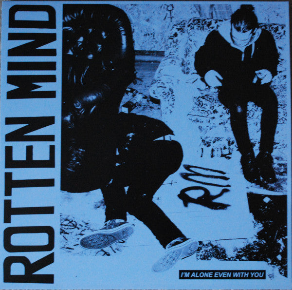 Image of Front Cover of LP - EX/EX - ROTTEN MIND, I'm Alone Even With You (L vely ; LLY001, Sweden 2023 Reissue, Inner, 180 Gram Red And White Smashed Vinyl), Stickered Plastic Outer Sleeve,  - 3826174E