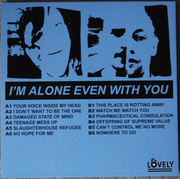 Image of Back Cover of LP - EX/EX - ROTTEN MIND, I'm Alone Even With You (L vely ; LLY001, Sweden 2023 Reissue, Inner, 180 Gram Red And White Smashed Vinyl), Stickered Plastic Outer Sleeve,  - 3826174E
