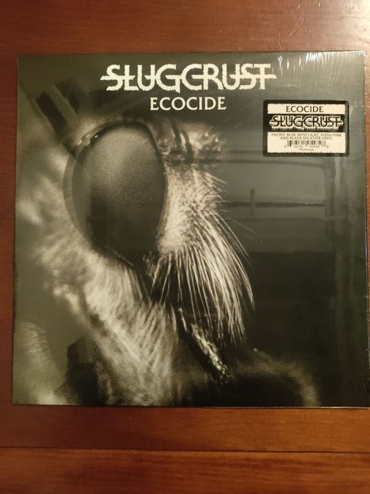 Image of Front Cover of LP - EX/EX - SLUGCRUST, Ecocide (Prosthetic Records ; PROS105431, USA & Canada 2022, Insert, Blue, Pink And Black Splatter Vinyl), Opened Instore, Still In Stickered Shrinkwrap,  - 3826170E