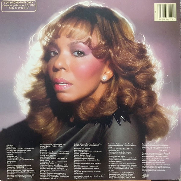 Image of Back Cover of LP - VG+/VG+ - MARY WELLS, In And Out Of Love (Epic; ARE 37540, US 1981), Sleeve still in shrink but has some light wear to sleeve opening.,  - 3816315C