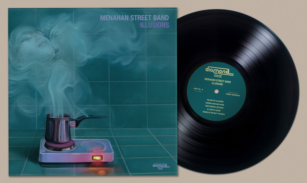 Image of Back Cover of LP - NEW/NEW - MENAHAN STREET BAND, Illusions (Diamond West Records; DWR010LP, UK 2026, Black Vinyl), , Twenty years after forming, Menahan Street Band return with their fourth album and first for Diamond West Records. Recorded quickly and instinctively, Illusions combines the band's signature guitar, horns and drums with arrangements by Brazilian composer Arthur Verocai, creating an instrumental blend of soul and funk. - 9414408C