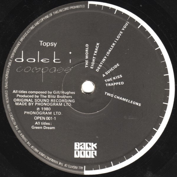 Image of Label Cover of LP - VG/VG - DALEK I, Compass Kum'pas, (Back Door; OPEN 1, UK 1980), ,  - 3816268C