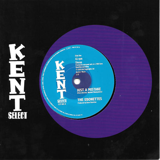 Image of Front Cover of 7" - /VG+ - THE EBONETTES / LITTLE ANN, Just A Mistake / Lean Lanky Daddy (Kent Select; CITY 065, UK 2020, Plain Sleeve), ,  - 3816325C