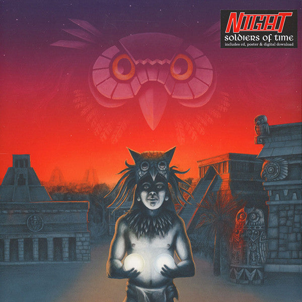 Image of Front Cover of LP - EX/EX - NIGHT, Soldiers Of Time (Gaphals ; GAP072, Sweden 2015, Inner, Poster, Purple Vinyl, With CD), Still In Stickered Shrinkwrap,  - 3826166E