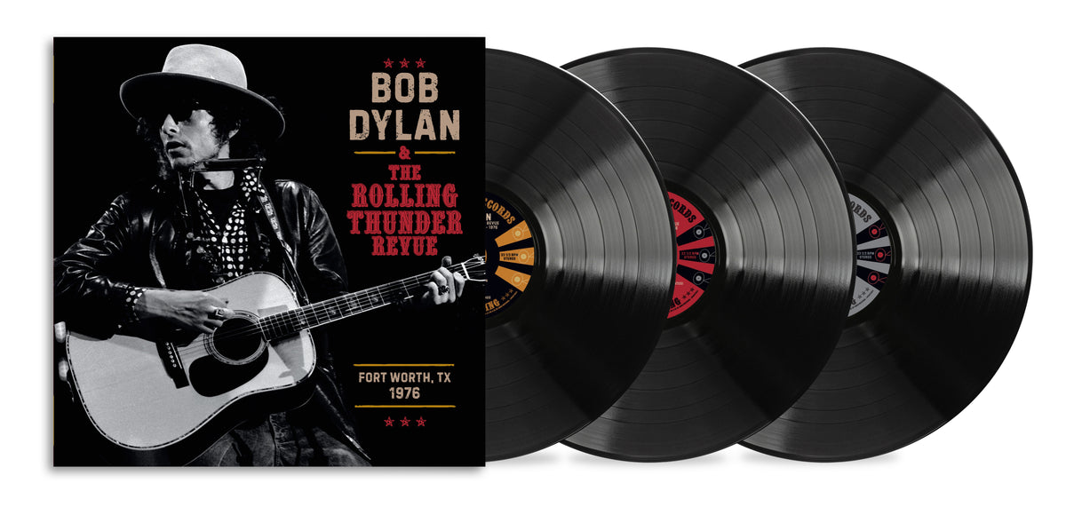 Image of Back Cover of 3xLP - NEW/NEW - BOB DYLAN, The Rolling Thunder Review 1976: Fort Worth Texas, May 16th (CMG; 19958451861, UK 2026, Limited One-Off Pressing), , Recorded on May 16, 1976 this 3LP set contains the complete Fort Worth, TX performance on the second leg of the legendary Rolling Thunder Revue tour. The audio was remixed from the original multi-track tapes and 18 of the 22 tracks are previously unreleased. - 9414431C