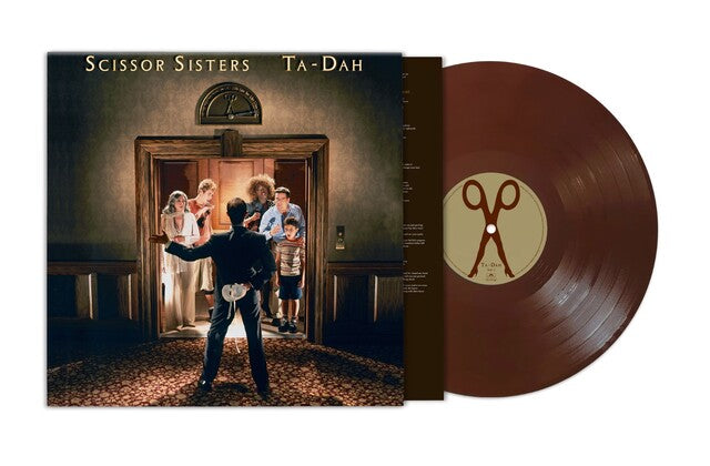 Image of Front Cover of LP - NEW/NEW - SCISSOR SISTERS, Ta-Dah (UMR; 5797146, UK 2026 Reissue, Limited Edition Chocolate Vinyl), , Ta-Dah is the Scissor Sisters' iconic sophomore album, certified multi-platinum across the globe and featuring collaborations with Elton John, Carlos Alomar and Paul Williams. It includes the smash-hit single “I Don’t Feel Like Dancin’,” alongside “Land Of A Thousand Words”, “She’s My Man” and “Kiss You Off”. - 9414437C