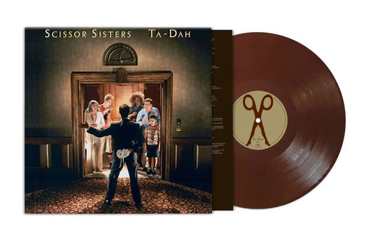 Image of Front Cover of LP - NEW/NEW - SCISSOR SISTERS, Ta-Dah (UMR; 5797146, UK 2026 Reissue, Limited Edition Chocolate Vinyl), , Ta-Dah is the Scissor Sisters' iconic sophomore album, certified multi-platinum across the globe and featuring collaborations with Elton John, Carlos Alomar and Paul Williams. It includes the smash-hit single “I Don’t Feel Like Dancin’,” alongside “Land Of A Thousand Words”, “She’s My Man” and “Kiss You Off”. - 9414437C