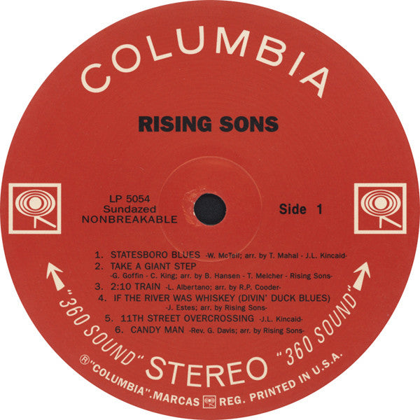 Image of Label Cover of LP - EX/EX - RISING SONS, Rising Sons (Sundazed Music ; LP 5054, US 2001 Reissue, 180 Gram Vinyl), Opened Instore, Still In Stickered Shrinkwrap,  - 3826164E