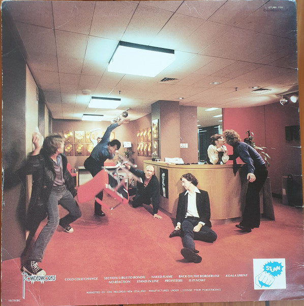 Image of Back Cover of LP - VG/VG+ - MIDNIGHT OIL, Head Injuries (Stunn; STUNN 014, New Zealand 1981 Reissue, Inner), Strong VG+, Corner Bumps,  - 3826158E