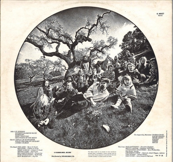 Image of Back Cover of LP - VG/G+ - GRATEFUL DEAD, Aoxomoxoa (Warner Bros. Records Green Labels Without Made In UK or V; K 46027, UK 1972), Hairlines and one long light surface mark. NO made in UK or V On Labels,  - 3816271C