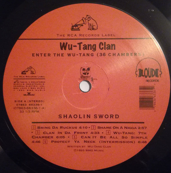 Image of Back Cover of LP - VG+/VG+ - WU-TANG CLAN, Enter The Wu-Tang (36 Chambers) (RCA; 07863 66336-1, US 2014 Reissue), ,  - 3846179S