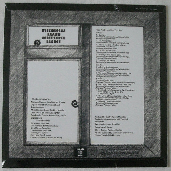 Image of Back Cover of LP - EX/VG+ - LOCOMOTIVE, We Are Everything You See (Magic Box; MBLP1009, UK 2020 Reissue, Flipback Sleeve, Insert), Still In Stickered Shrinkwrap,  - 3826207E