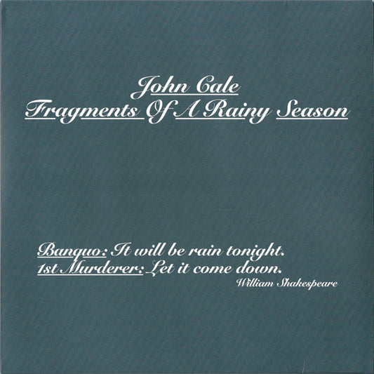 Image of Front Cover of 2xLP - EX/EX - JOHN CALE, Fragments Of A Rainy Season (Domino; REWIGLP107, UK, Europe & US 2016 Reissue, 180 Gram Vinyl), ,  - 3846188S