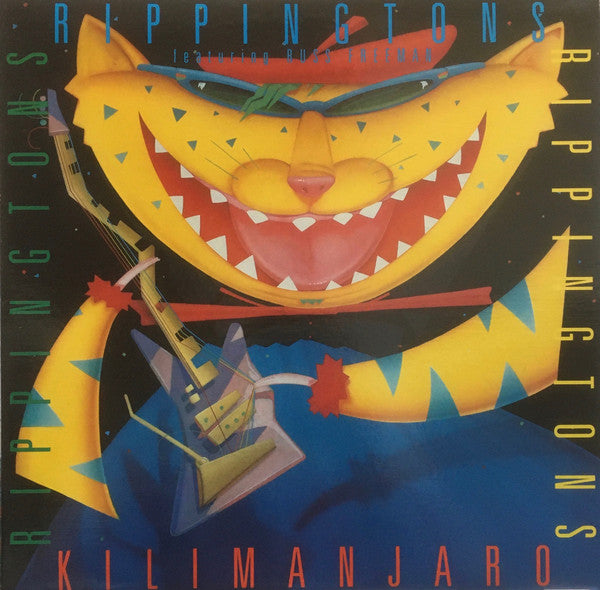 Image of Front Cover of LP - G+/G+ - RIPPINGTONS FEATURING RUSS FREEMAN, Kilimanjaro (Passport Jazz; PJ 88042, US 1988), Two notable marks on B-side. Sleeve has wear and splits at edges / corners; an old sticker on front and staining,  - 3816334C