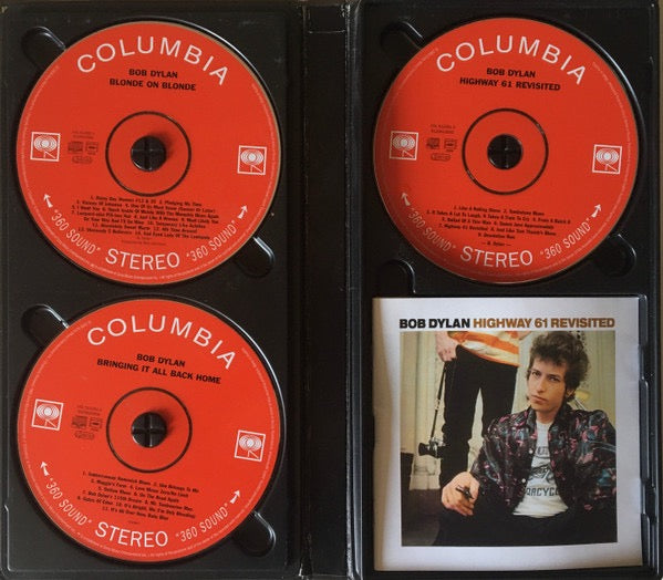 Image of Label Cover of 3xCD - VG+/VG+ - BOB DYLAN, The Collection   Bringing It All Back Home / Highway 61 Revisited / Blonde On Blonde (Columbia; Bringing It All Back Home / Highway 61 Revisited / Blonde On Blonde, Europe 2004 Reissue, Box Set, 3 Booklets), ,  - 3816414C