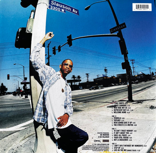 Image of Back Cover of 2xLP - G+/G+ - KURUPT, Tha Streetz Iz A Mutha (Antra Records; 6 934622 0011 0, US 1999, Picture Sleeve), Light marks only, but several of them. Edgewear to sleeve on the open side.,  - 3826256E