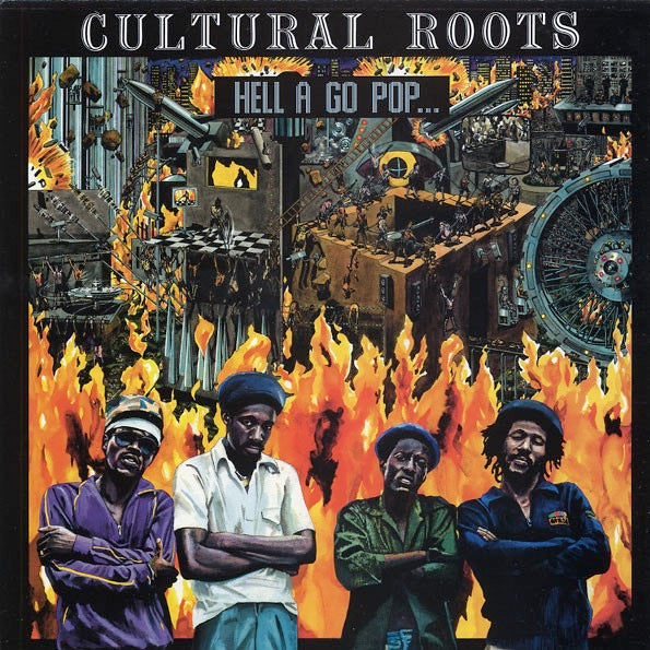 Image of Front Cover of LP - VG+/VG - CULTURAL ROOTS, Hell A Go Pop (Greensleeves Records; GREL 62, UK 2014 Reissue), Shrink-wrap,  - 3816443C