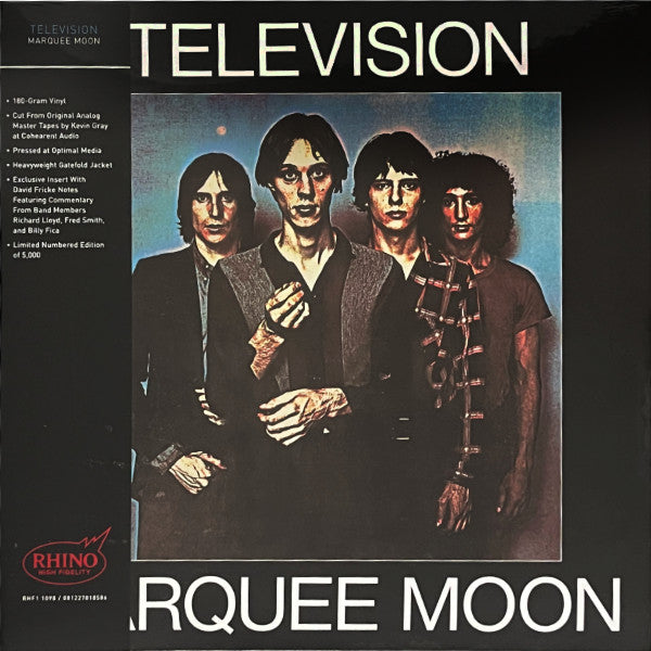 Image of Front Cover of LP - VG+/VG+ - TELEVISION, Marquee Moon (Rhino Records; RHF1 1098, US 2024 Reissue, Glossy Gatefold Sleeve, Booklet, Limited Edition, Numbered, 180 Gram), Lovely clean copy. A couple of minor marks on disc. 0524/5000.,  - 3846106S