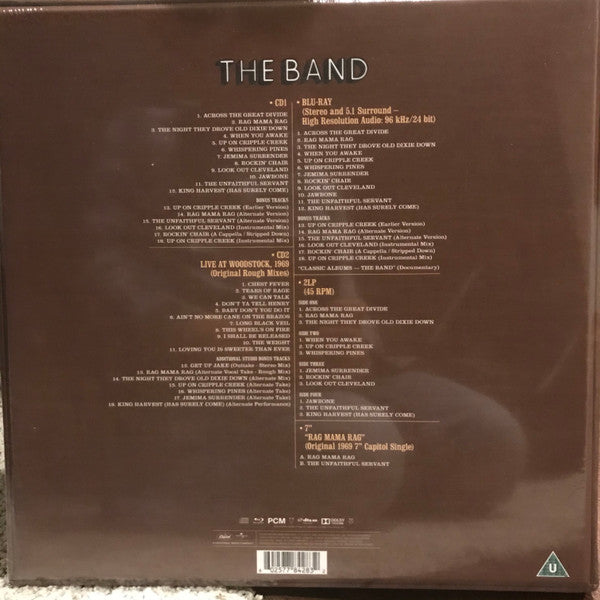 Image of Back Cover of 2x12" - VG+/EX - THE BAND, The Band (Capitol Records; 00602577842832, Europe 2019, Box Set, Booklet, 2 CDs, 2 Lps, 7" and Blu-Ray), ,  - 3826270E