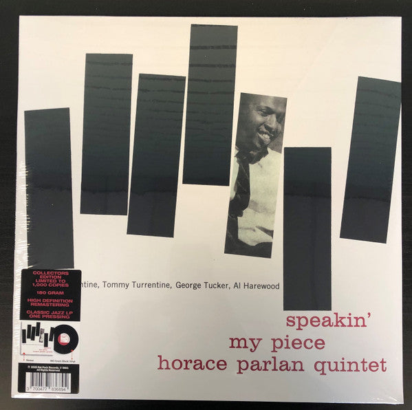 Image of Front Cover of 12" - VG+/EX - HORACE PARLAN QUINTET, Speakin' My Piece (Rat Pack Records; BLP 4043, Worldwide 2025 Reissue, 180g), Stickered shrink,  - 3816494C