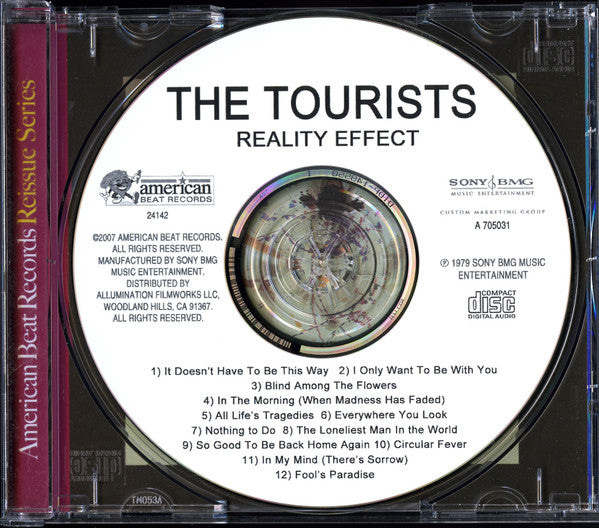 Image of Label Cover of CD - VG+/VG+ - THE TOURISTS, Reality Effect (American Beat Records; 24142, US 2007, Jewel Case, Booklet), ,  - 3836004E