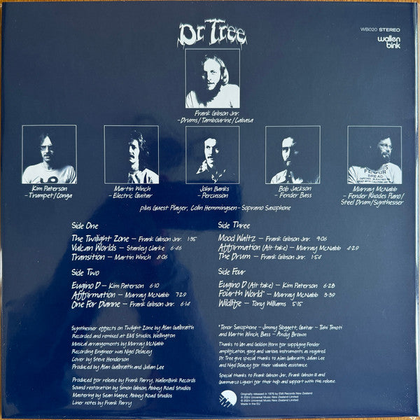 Image of Back Cover of 2xLP - VG+/VG+ - DR TREE, Dr Tree (WallenBink; WB020, UK 2024 Reissue, Glossy Gatefold Sleeve), In stickered plastic outer,  - 3816495C