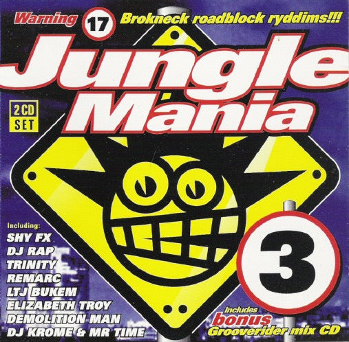 Image of Front Cover of 2xCD - VG+/VG - VARIOUS, Jungle Mania 3 (Telstar; TCD2762, UK 1995, Double CD Case), ,  - 3816421C