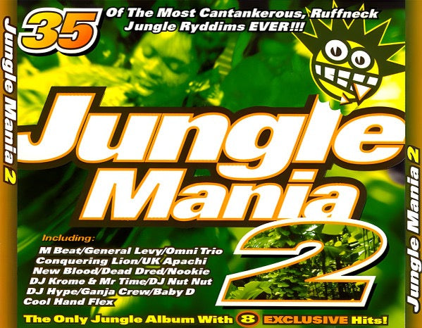 Image of Front Cover of 2xCD - VG+/VG - VARIOUS, Jungle Mania 2 (Telstar; Tcd 2756, UK 1994, Fatbox Jewel Case, Booklet), ,  - 3816424C