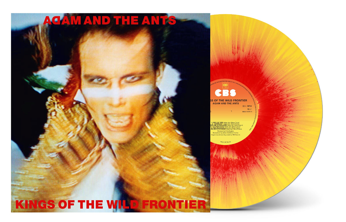 Image of Back Cover of LP - NEW/NEW - ADAM & THE ANTS, Kings Of The Wild Frontier (Sony; 19958461721, UK 2026 Reissue, Limited Edition Sunburst Splatter Vinyl), , This award-winning, platinum bestseller is probably the most significant album in Adam’s career. Kings Of The Wild Frontier, home to huge hits ‘Dog Eat Dog’ and ‘Antmusic’, has been long unavailable on vinyl and this special sunburst vinyl has been selected by Adam to celebrate the album’s return to the shelves. - 9414561C
