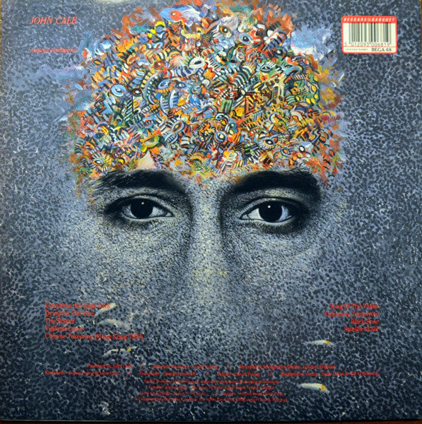 Image of Back Cover of LP - G+/VG - JOHN CALE, Artificial Intelligence (Beggars Banquet; BEGA 68, UK 1985), sticker residue, seam split and split inner. ,  - 3846107S