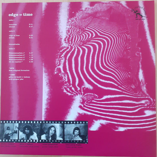 Image of Back Cover of 2xLP - VG+/VG+ - DOM, Edge Of Time (Second Battle; SB LP 063, Germany 2000s Reissue, Gatefold, Disc 2 is Single Sided. ), ,  - 3826018E