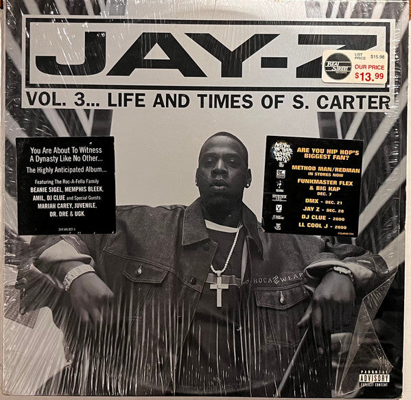 Image of Front Cover of 2xLP - VG/VG - JAY Z, Vol. 3... Life And Times Of S. Carter (Roc-A-Fella Records; 314 546 822-1, US 1999), Light marks. Wear to edges of sleeve with ringwear.,  - 3826249E