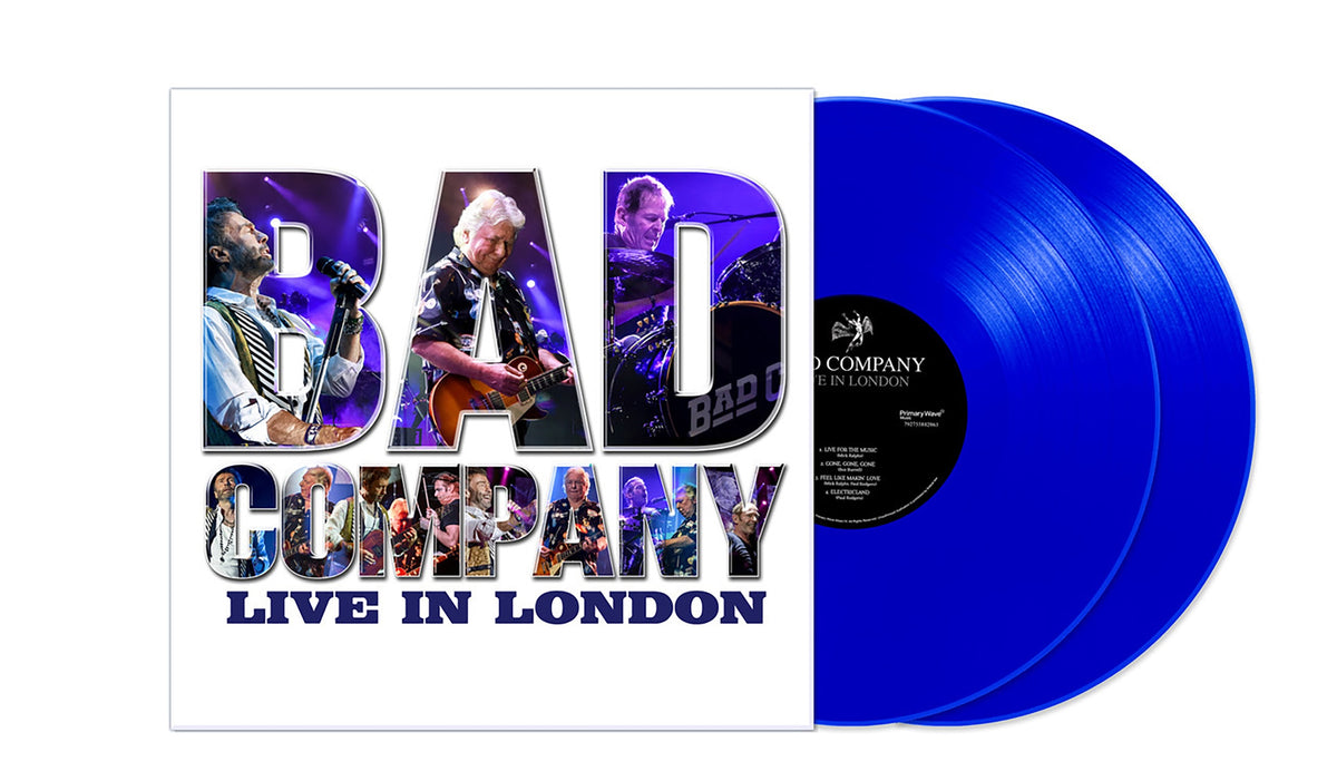 Image of Back Cover of 2xLP - NEW/NEW - BAD COMPANY, Live in London (Primary Wave; PWM8828, UK 2026), , Celebrating the 10th anniversary of the historic London concert. Unreleased show from the O2 Arena in London on October 29, 2016. The final live performance with founding guitarist Mick Ralphs. Pressed on color vinyl, package includes previously unseen photos from the concert, New liner notes from Paul Rodgers and Simon Kirke, and a reproduction of the stage set list. - 9414589C