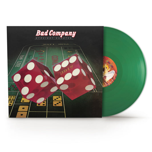 Image of Front Cover of LP - NEW/NEW - BAD COMPANY, Straight Shooter (Rhino Atlantic; 603497801558, UK 2026 Reissue, Limited Edition Opaque Evergreen Vinyl), , Building on the massive success of their debut, this sophomore release solidifies the band's signature mix of blues-infused hard rock and catchy radio hooks. Anchored by classic tracks like "Feel Like Makin' Love" and "Shooting Star," it stands as a cornerstone of 1970s arena rock. - 9414596C