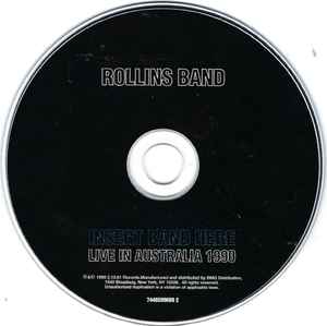 Image of Label Cover of CD - VG+/VG+ - ROLLINS BAND, Insert Band Here (Live In Australia 1990) (2.13.61 Records; 7446599689 2, US 1999, Jewel Case, Booklet), ,  - 3816463C