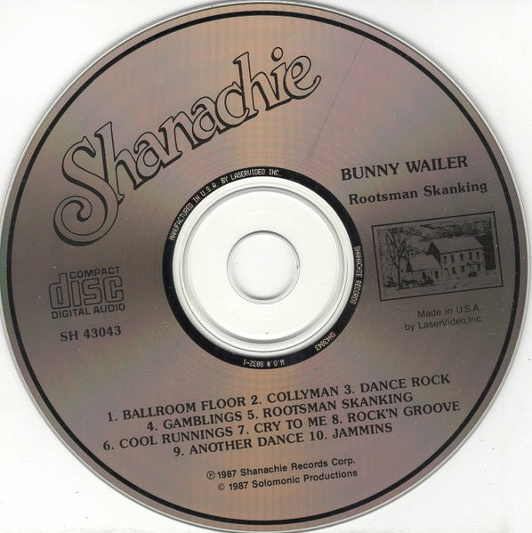 Image of Label Cover of CD - VG+/VG+ - BUNNY WAILER, Rootsman Skanking (Shanachie; 43043, US 1990 Reissue, Jewel Case), ,  - 3816469C