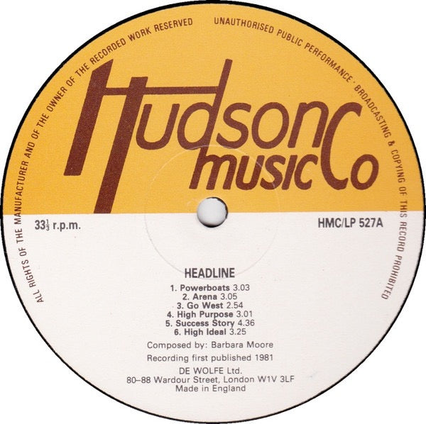 Image of Label Cover of LP - VG/EX - SOUL CITY ORCHESTRA, Headline (Hudson Music Company; HMCS/LP 527, UK 1981), Ring Wear,  - 3846280S