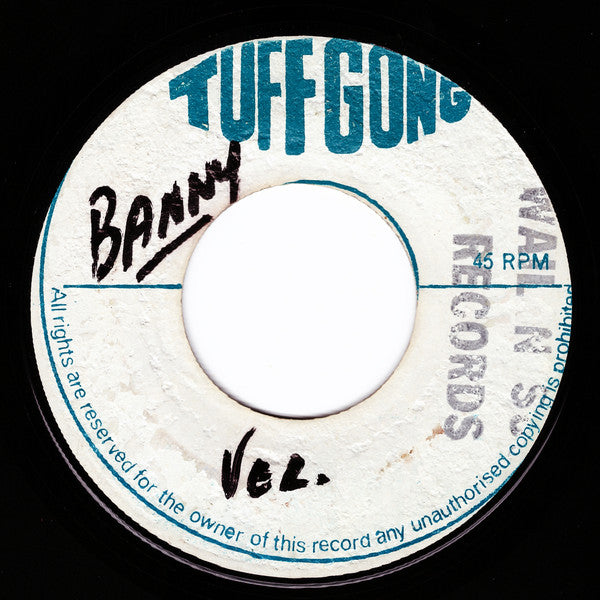 Image of Back Cover of 7" - /G+ - BOB MARLEY AND THE WAILERS, Trench Town Rock (Tuff Gong; none, Jamaica 1971), Light marks only. Stamps on A side. Artist/ title sticker on label.,  - 3826312E
