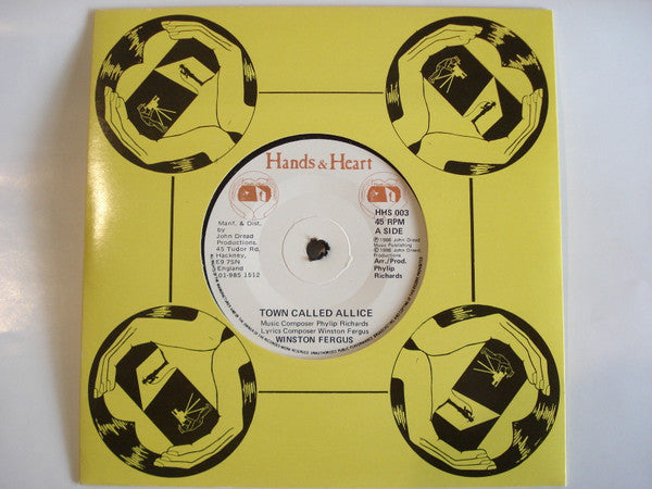 Image of Front Cover of 7" - /VG+ - WINSTON FERGUS, Town Called Allice (Hands & Heart; HHS 003, UK 1986), ,  - 3826313E