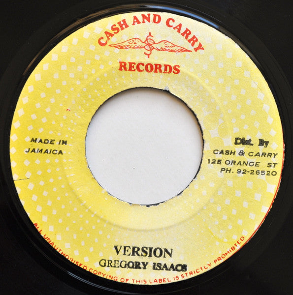 Image of Back Cover of 7" - /VG+ - GREGORY ISAACS, Mr. Brown (Cash & Carry Records; none, Jamaica 1979), WOL.,  - 3826317E