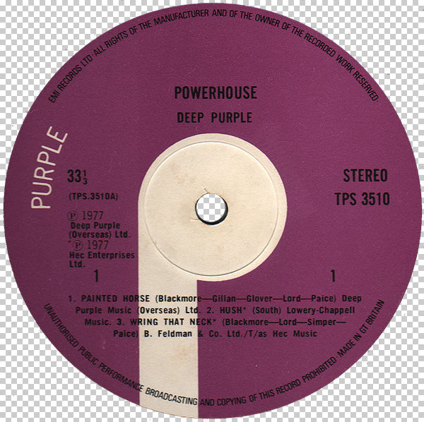 Image of Label Cover of 2914210C: LP - DEEP PURPLE, Powerhouse (Purple; TPS 3510, UK 1977)   VG/VG+