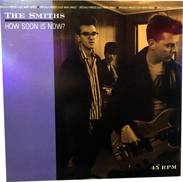 Image of Front Cover of 12" - VG/G - THE SMITHS, How Soon Is Now? (Sire Bottom Perimeter Rim Text; 0-20284, US 1984, Picture Sleeve, Allied Pressing), Sleeve intact but with heavy edge wear, vinyl fogged & lightly marked, sounds ok though.,  - 3816405C
