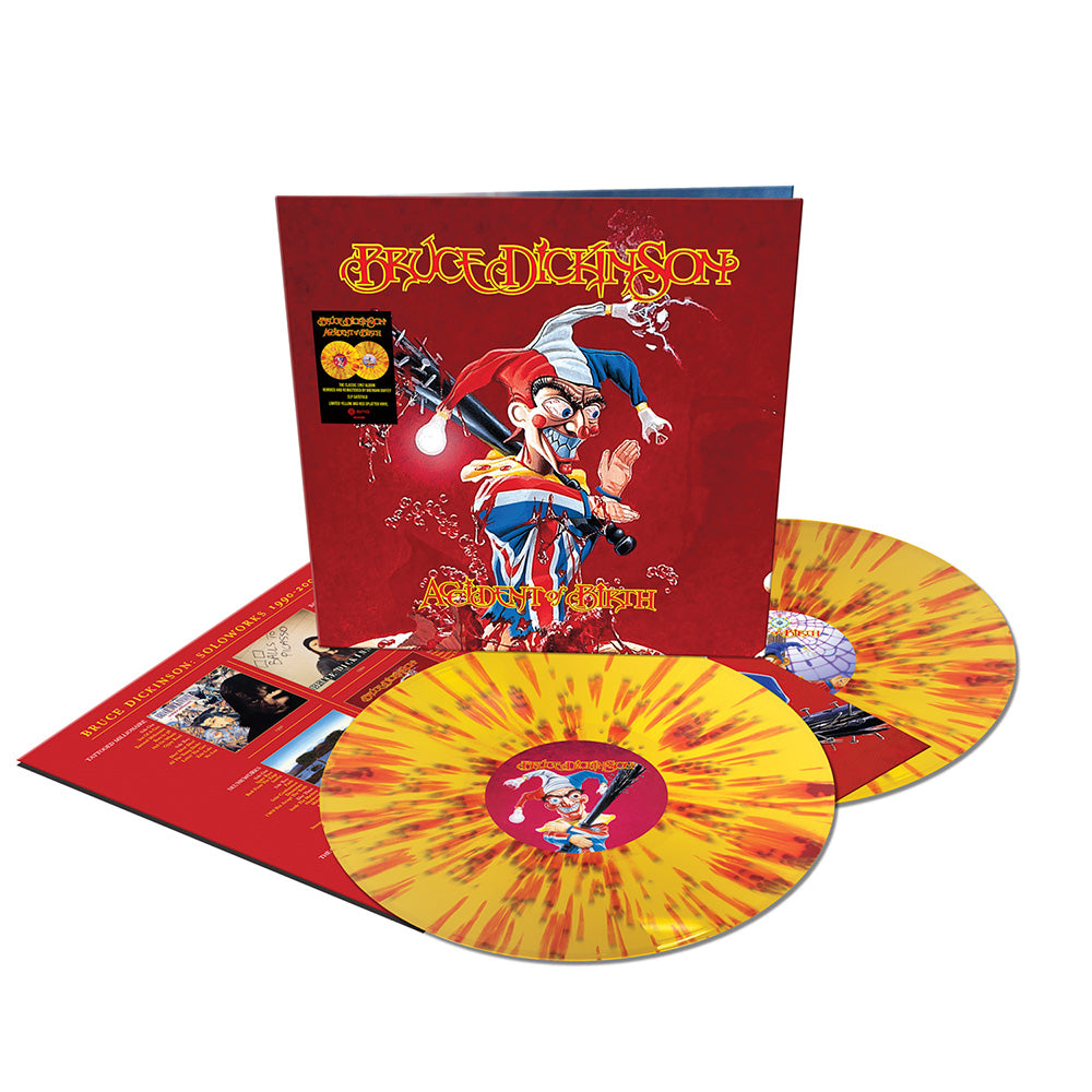 Image of Back Cover of 2xLP - NEW/NEW - BRUCE DICKINSON, Accident of Birth (2026 Remix) (BMG / Sanctuary Records; 964254300, UK 2026 Reissue, Limited Edition Splatter Colour Vinyl), , Brand new remix of Bruce Dickinson's seminal 4th album to be released on deluxe 140g gatefold Splatter colour vinyl & digisleeve CD. Considered the finest album in his catalogue, it features hits such as Man Of Sorrows and Road To Hell. 2LP Gatefold Splatter Colour Vinyl. - 9415882C