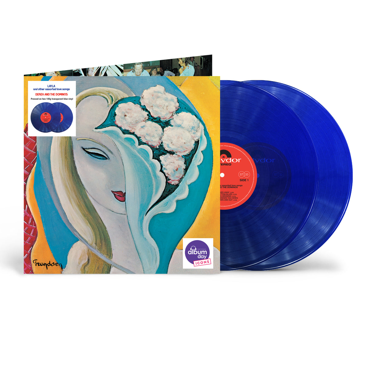Image of Back Cover of 2xLP - NEW/NEW - DEREK & THE DOMINOS, Layla & Other Assorted Love Songs (UMR; 7417637, UK 2026 Reissue, Transparent Blue Vinyl), , Derek & The Dominos – Layla And Other Assorted Love Songs — 2LP Blue Vinyl Originally released in 1970, this landmark double album features “Layla,” “Bell Bottom Blues” and “Little Wing,” showcasing the legendary collaboration between Eric Clapton, Duane Allman and the band. - 9415891C